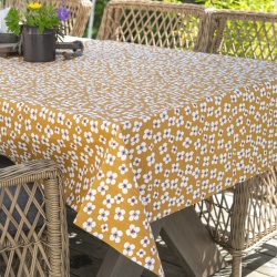 Belle Amie, oil cloth, ochre, 145x220cm