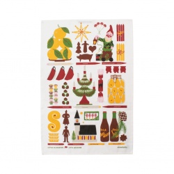 Lottas julskafferi, tea towel, multi