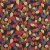 Apple, oil cloth fabric, black