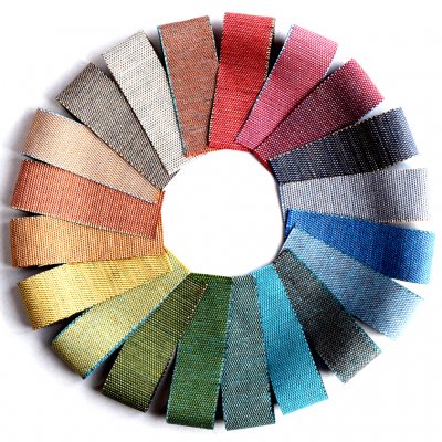 Twist, upholstery fabric, red yellow, 140cm