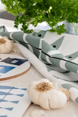 Sill Tea towel Green grey