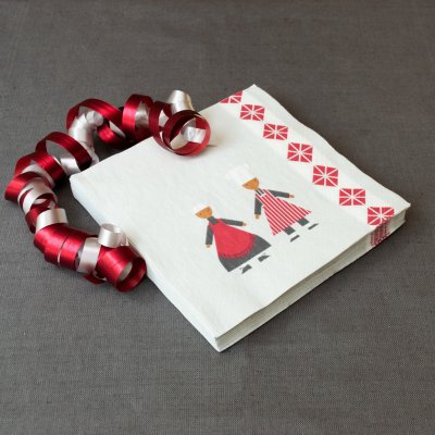 Kökspolka, paper napkin, light beige