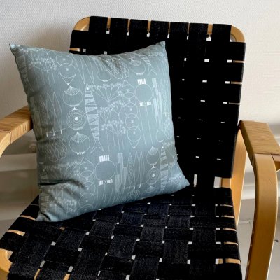 Picknick, cushion cover, greengrey, 45x45cm