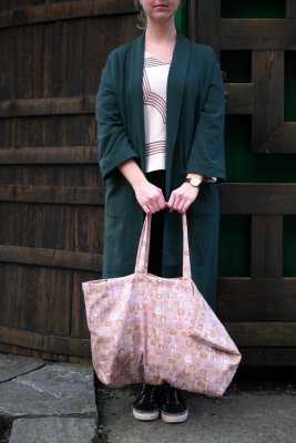 Pomona, shopping bag L, pinkyellow