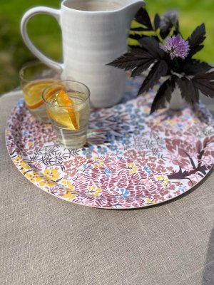 Botanic Garden, tray, pink brown, 38cm