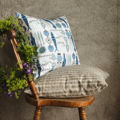 Picknick, blue/beige cushion cover