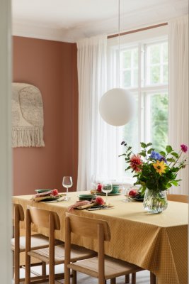 Prickruta, fabric, ochre, 150cm