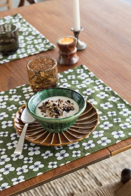 Belle Amie, placemat, dark green, 45x34cm 2-pack
