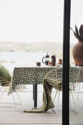 Belle Amie, oil cloth fabric, dark green