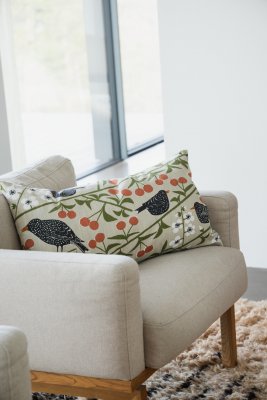 Körsbärsträdgården, cushion cover, beige, 40x70cm