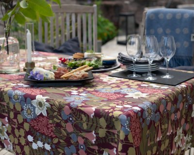 Almedahls Pricktyg, blanket, blue beige, 101958-0026