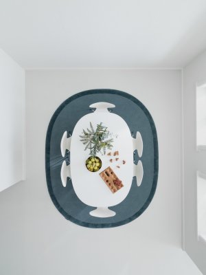 AVGO Superelipse, rug, blue