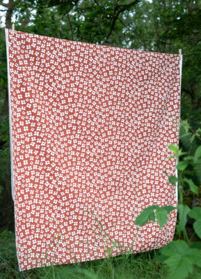 Belle Amie, oil cloth fabric, terracotta, 145cm