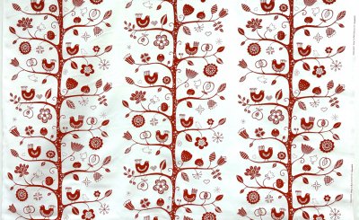 100585-1360Fågelsång, fabric,pos, 150cm
