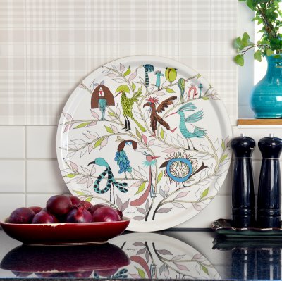 Fåglarna berättar, round tray, 38 cm