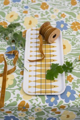 Fauna, fabric, yellow green, 150cm