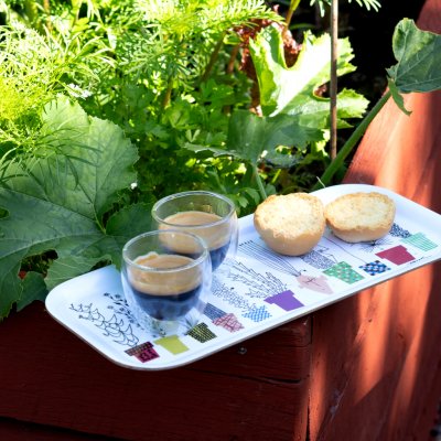 Italiensk blomsterhylla, tray, 43x33cm