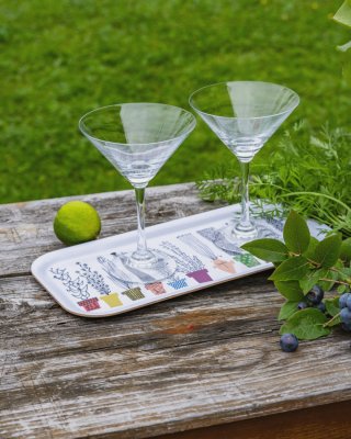 Italiensk blomsterhylla, tray, 43x33cm