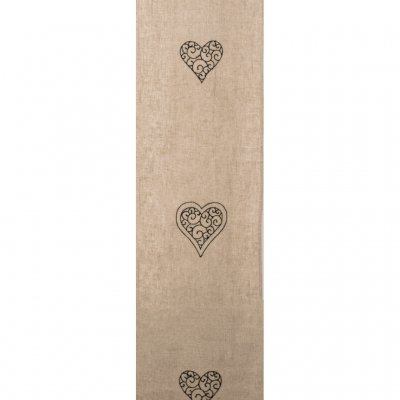 Julhjärta panel curtains black