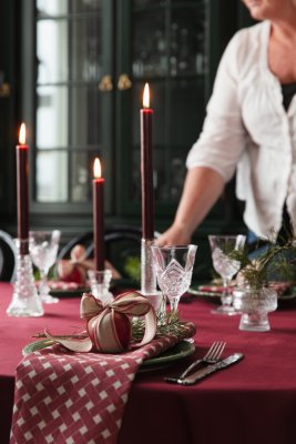 Korg, napkin, red,45x45cm (2-pack)