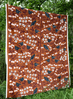 Körsbärsträdgården, fabric, terracotta, 150cm