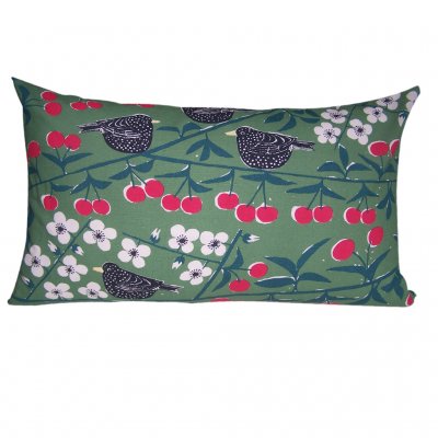 Körsbärsträdgården, cushion cover, green, 40x70cm