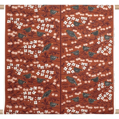 Körsbärsträdgården, table cloth, terracotta, 145x250cm