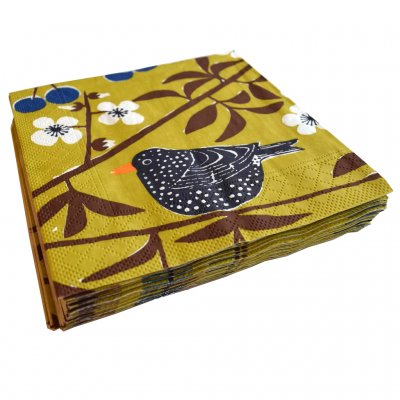 Körsbärsträdgården, yellow paper napkin