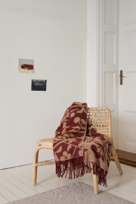 Körsbärsträdgården, blanket, burgundy beige