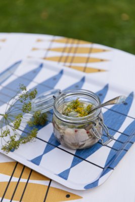 Sill, oilcloth fabric, ochre, 145cm