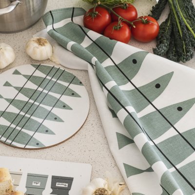 Sill Tea towel Green grey