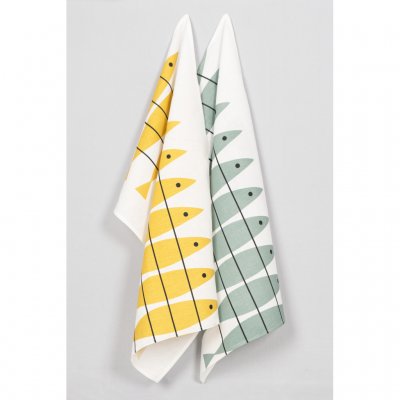 Sill Tea towel Green grey