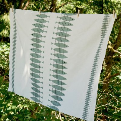 Almedahls_Sill, oil cloth, 145x220cm green grey_101756-0035