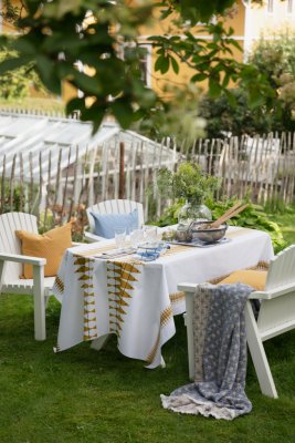 Prickruta, cushion cover, ochre, 47x47cm