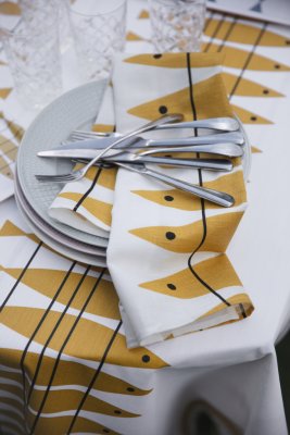 Sill, oilcloth fabric, ochre, 145cm