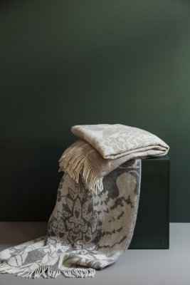 Almedahls Skogen, pläd, grå offwhite 101891-0058