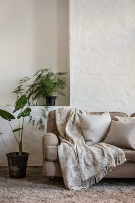 Almedahls Skogen, pläd, beige offwhite 101891-0068