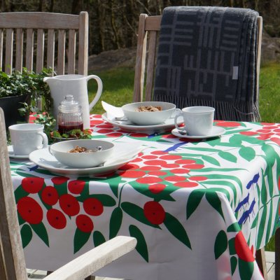 Surt sa räven, oil cloth fabric, green