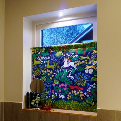 100590-0580Jakten, metervara, blå, 150cm