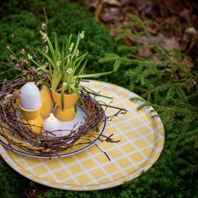 Kristina, tray, yellow, 38cm