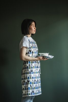 Almedahls Persons kryddskåp, förkläde, blå 101906-0000