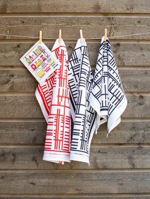 Pickepin Tea towel Red