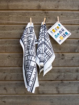 Pickepin Tea towel Black