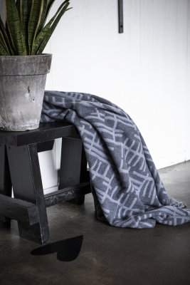 Pickepin, grey blanket, 100% wool