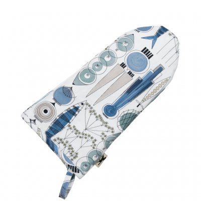 Picknick, blue/beige oven glove
