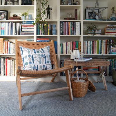 Picknick, blue/beige cushion cover