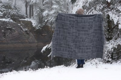 Pickepin, grey blanket, 100% wool