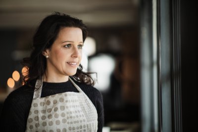 Almedahls, Pricktyg, apron, nature taupe, 101954-0066