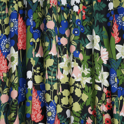 Almedahls, Skogen, metervara, svart grön rosa, 150cm