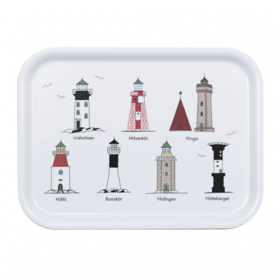 Svenska fyrar, tray, multi, 27x20cm